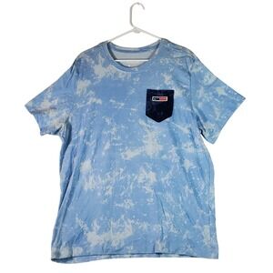 Nike Tee XL Tie Dye Graphic Pocket T Shirt Men's Blue White